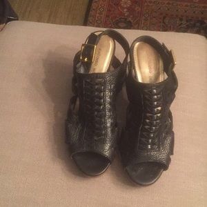 Antonio Melani peep toe black Sandals..